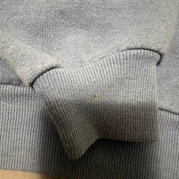 Vintage Grannycore Top Stitch Light Blue Birdhouse Sweater Size 1x 2 Small Spots - Picture 2 of 9